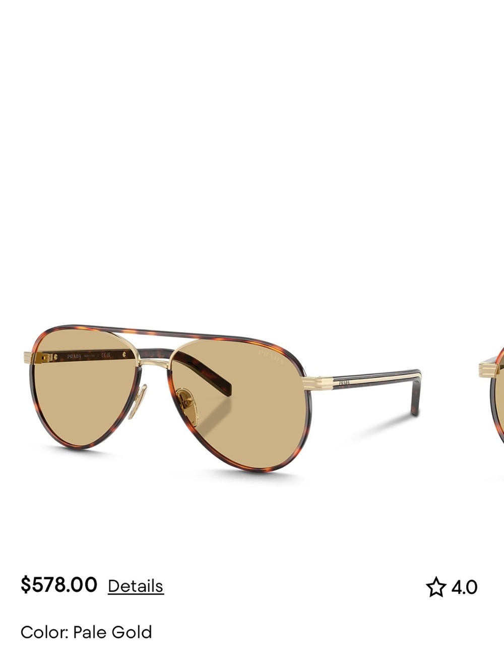 Prada Aviators NWT SPR B57